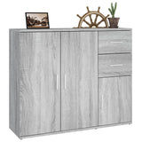 Sideboard Grey Sonoma 91x29.5x75 cm Engineered Wood - 45-Degree Angle