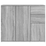 Sideboard Grey Sonoma 91x29.5x75 cm Engineered Wood - Rear View