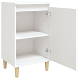 Bedside Cabinet White 40x35x70 cm Engineered Wood - Rear View