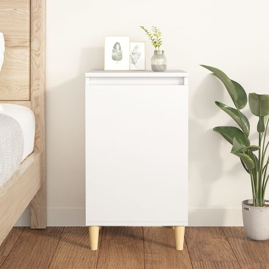 Bedside Cabinet White 40x35x70 cm Engineered Wood