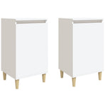 Bedside Cabinets 2 pcs White 40x35x70 cm Engineered Wood