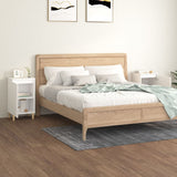 Bedside Cabinets 2 pcs White 40x35x70 cm Engineered Wood - Side View