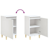 Bedside Cabinets 2 pcs White 40x35x70 cm Engineered Wood - Low Angle