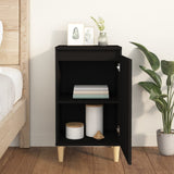Bedside Cabinet Black 40x35x70 cm Engineered Wood - Side View