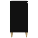 Bedside Cabinet Black 40x35x70 cm Engineered Wood - Close-Up Angle