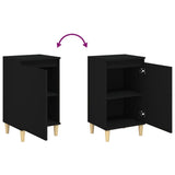 Bedside Cabinet Black 40x35x70 cm Engineered Wood - Low Angle