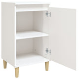 Bedside Cabinet High Gloss White 40x35x70 cm Engineered Wood - Rear View
