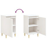 Bedside Cabinet High Gloss White 40x35x70 cm Engineered Wood - Low Angle