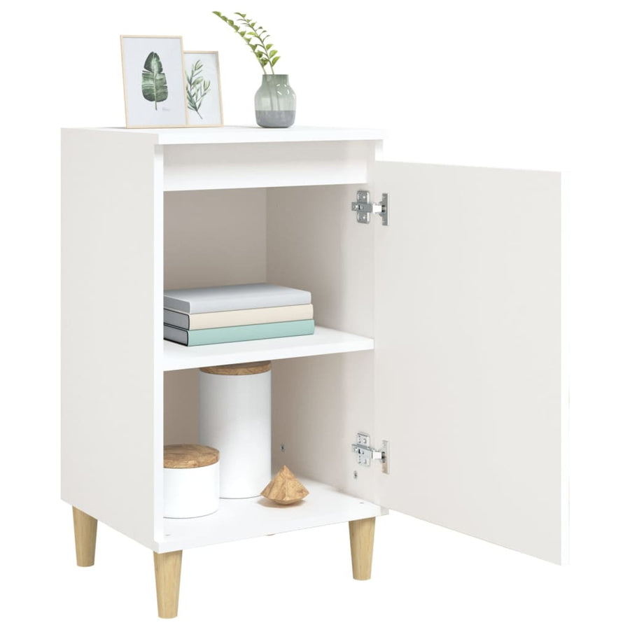 Bedside Cabinets 2 pcs High Gloss White 40x35x70 cm