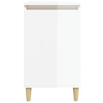 Bedside Cabinets 2 pcs High Gloss White 40x35x70 cm