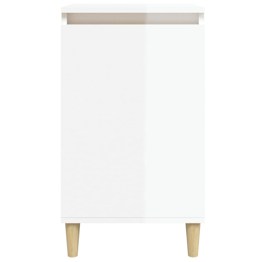 Bedside Cabinets 2 pcs High Gloss White 40x35x70 cm