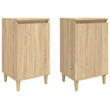Bedside Cabinets 2 pcs Sonoma Oak 40x35x70 cm Engineered Wood - Front View