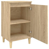 Bedside Cabinets 2 pcs Sonoma Oak 40x35x70 cm Engineered Wood - Rear View