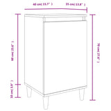 Bedside Cabinets 2 pcs Sonoma Oak 40x35x70 cm Engineered Wood - Extra Image