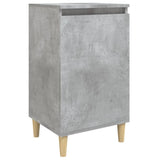 Bedside Cabinet Concrete Grey 40x35x70 cm Engineered Wood - Front View