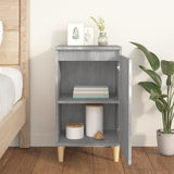 Bedside Cabinet Concrete Grey 40x35x70 cm Engineered Wood - Side View