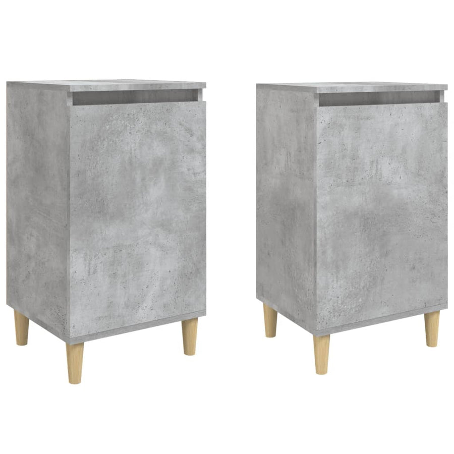 Bedside Cabinets 2 pcs Concrete Grey 40x35x70cm Engineered Wood