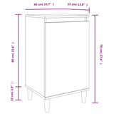 Bedside Cabinets 2 pcs Concrete Grey 40x35x70 cm Engineered Wood - Extra Image