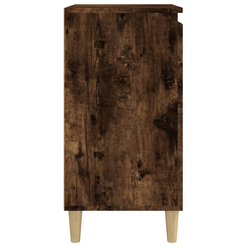 Bedside Cabinet Smoked Oak 40x35x70 cm Engineered Wood