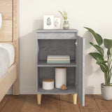 Bedside Cabinet Grey Sonoma 40x35x70 cm Engineered Wood - Side View