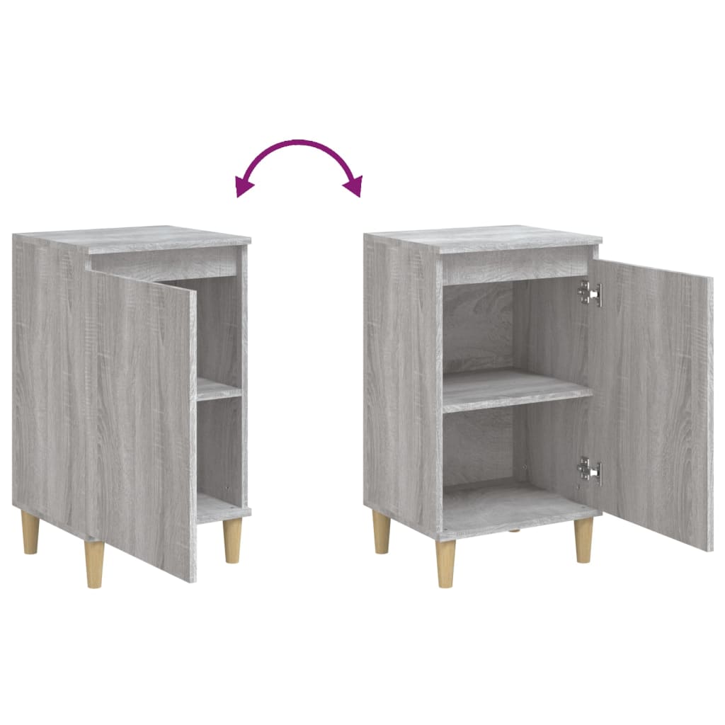 Bedside Cabinet Grey Sonoma 40x35x70 cm Engineered Wood