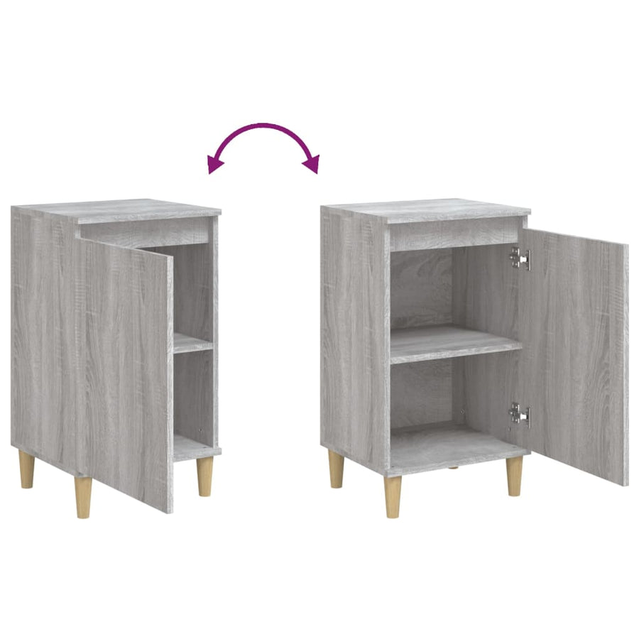 Bedside Cabinet Grey Sonoma 40x35x70 cm Engineered Wood