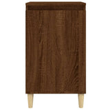 Bedside Cabinet Brown Oak 40x35x70 cm Engineered Wood - 45-Degree Angle