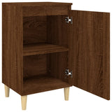 Bedside Cabinets 2 pcs Brown Oak 40x35x70 cm Engineered Wood - Rear View