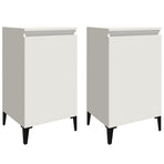 Bedside Cabinets 2 pcs White 40x35x70 cm Engineered Wood