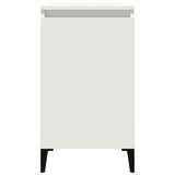 Bedside Cabinets 2 pcs White 40x35x70 cm Engineered Wood - Close-Up Angle