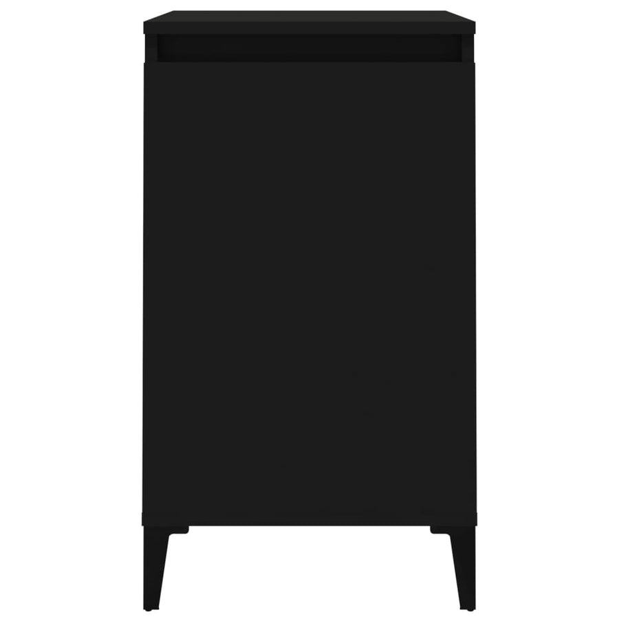 Bedside Cabinet Black 40x35x70 cm Engineered Wood