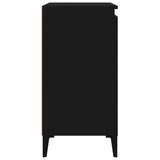 Bedside Cabinet Black 40x35x70 cm Engineered Wood - Close-Up Angle