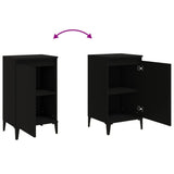 Bedside Cabinet Black 40x35x70 cm Engineered Wood - Low Angle