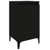 Bedside Cabinets 2 pcs Black 40x35x70 cm Engineered Wood - 45-Degree Angle