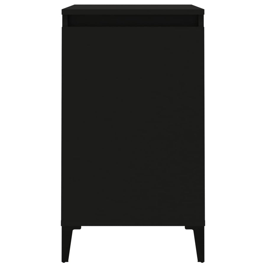 Bedside Cabinets 2 pcs Black 40x35x70 cm Engineered Wood