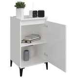 Bedside Cabinet High Gloss White 40x35x70 cm Engineered Wood - Top-Down View