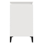 Bedside Cabinet High Gloss White 40x35x70 cm Engineered Wood