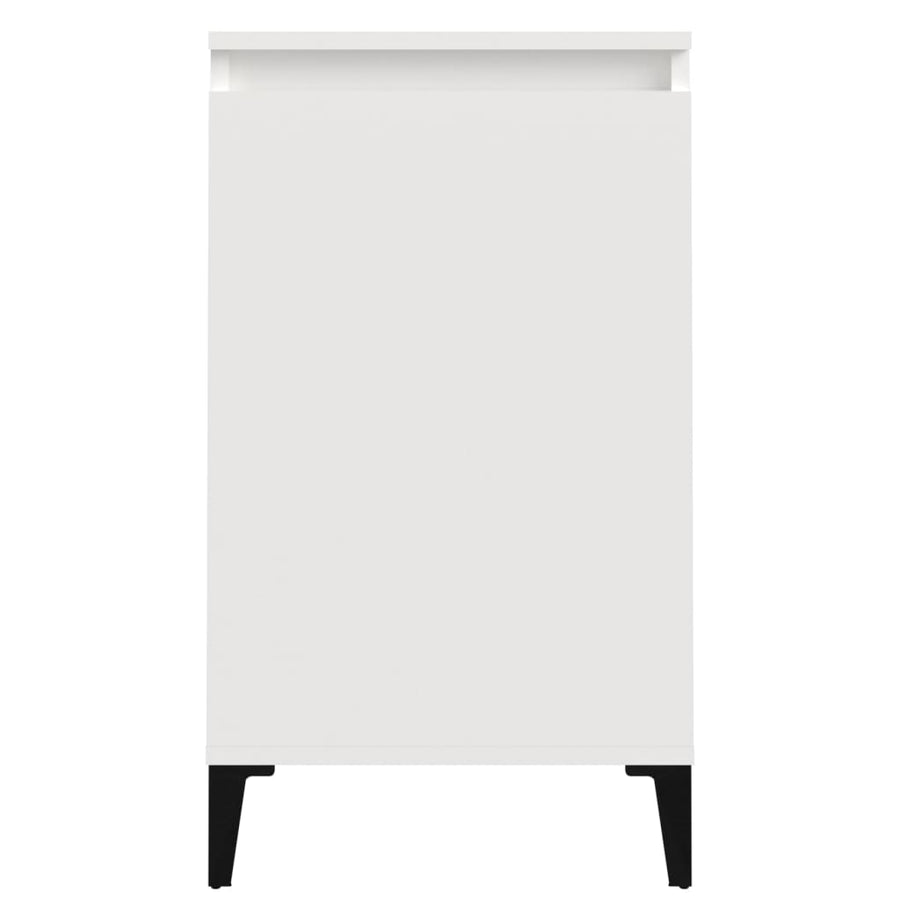 Bedside Cabinet High Gloss White 40x35x70 cm Engineered Wood