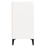 Bedside Cabinet High Gloss White 40x35x70 cm Engineered Wood - Close-Up Angle