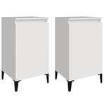 Bedside Cabinets 2 pcs High Gloss White 40x35x70cm Engineered Wood