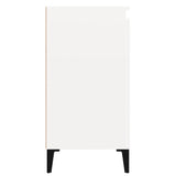Bedside Cabinets 2 pcs High Gloss White 40x35x70cm Engineered Wood - Low Angle