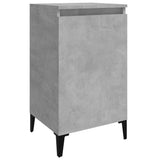 Bedside Cabinet Concrete Grey 40x35x70 cm Engineered Wood - Front View