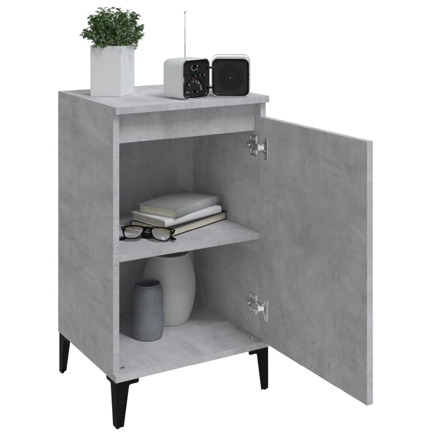 Bedside Cabinet Concrete Grey 40x35x70 cm Engineered Wood