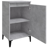 Bedside Cabinet Concrete Grey 40x35x70 cm Engineered Wood - Rear View