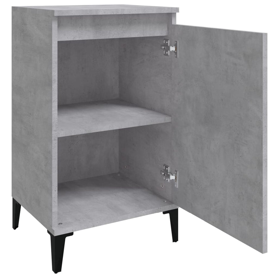Bedside Cabinets 2 pcs Concrete Grey 40x35x70cm Engineered Wood