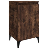 Bedside Cabinet Smoked Oak 40x35x70 cm Engineered Wood - Front View