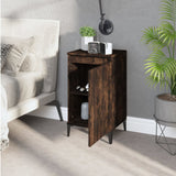Bedside Cabinet Smoked Oak 40x35x70 cm Engineered Wood - Side View
