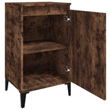 Bedside Cabinet Smoked Oak 40x35x70 cm Engineered Wood - Rear View