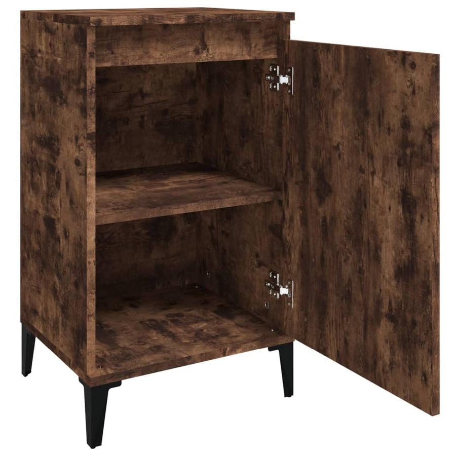 Bedside Cabinet Smoked Oak 40x35x70 cm Engineered Wood