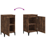 Bedside Cabinet Smoked Oak 40x35x70 cm Engineered Wood - Low Angle